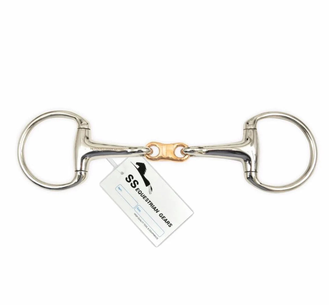 Eggbutt Snaffle Bit Copper French Link Jointed Horse Bits - Etsy | Etsy (US)