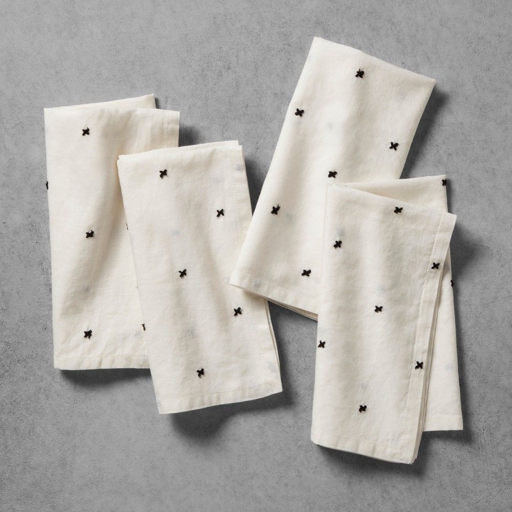 X Pattern Napkins (Set of 4) - Cream - Hearth & Hand with Magnolia | Target