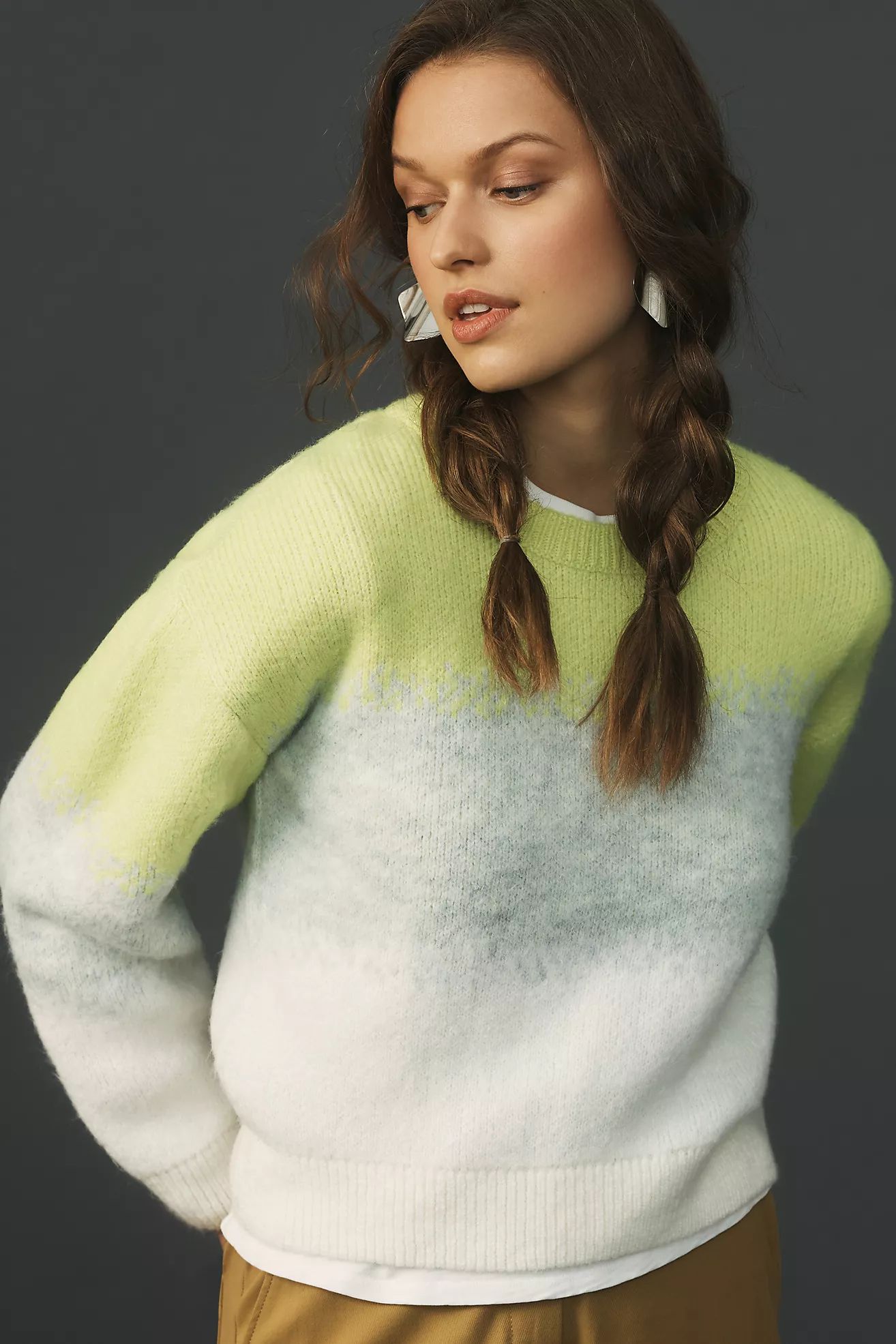 Maeve Neon Gradient Pullover Sweater | Anthropologie (US)