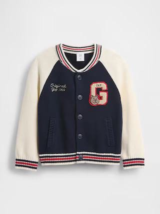 Baby & Toddler Varsity Logo Sweater Jacket | Gap (US)