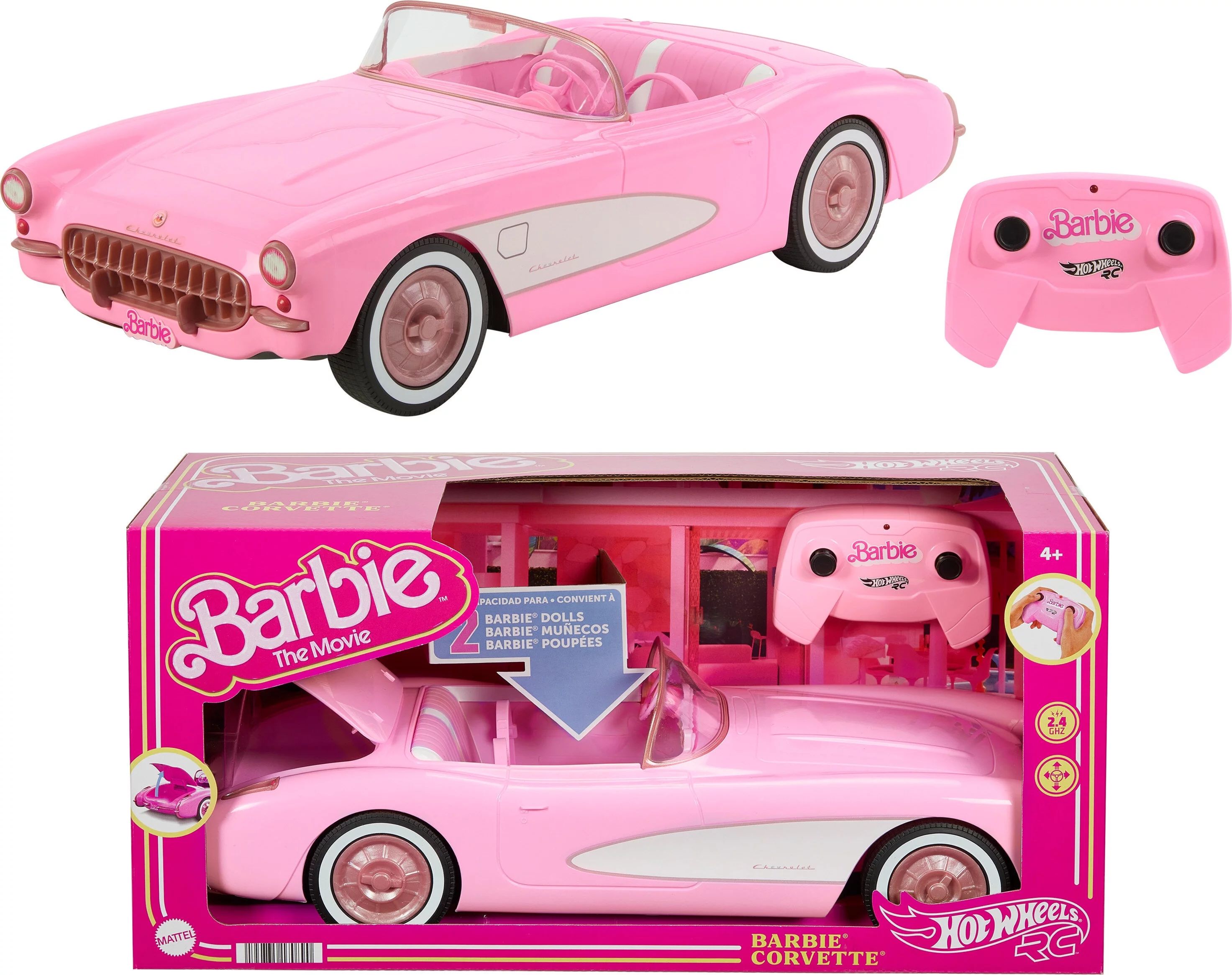 Hot Wheels RC Barbie Corvette, Remote Control Corvette from Barbie The Movie | Walmart (US)