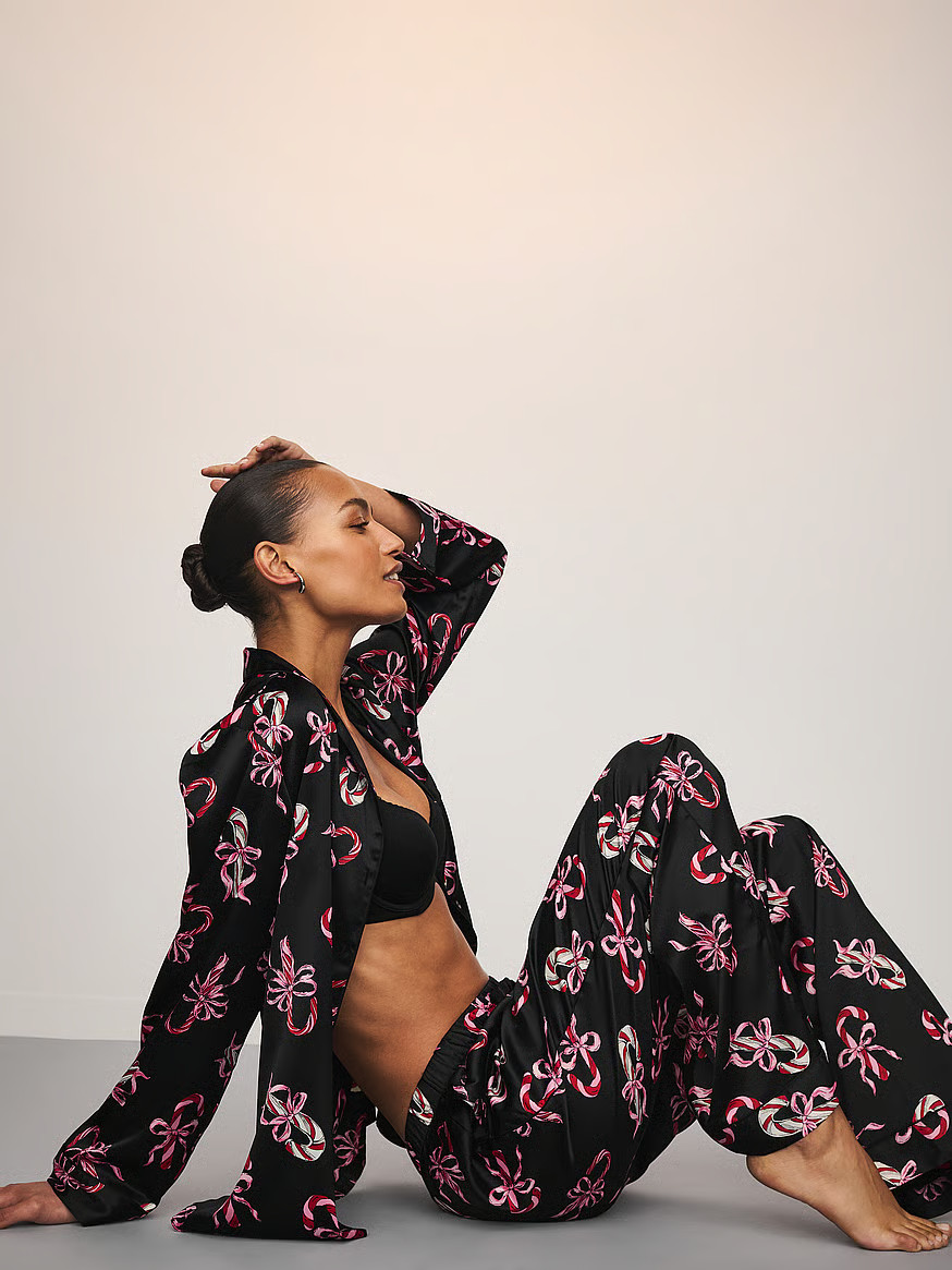 Buy Glazed Satin Long Pajama Set, Print - Order Pajamas Sets online - Victoria's Secret US | Victoria's Secret (US / CA )