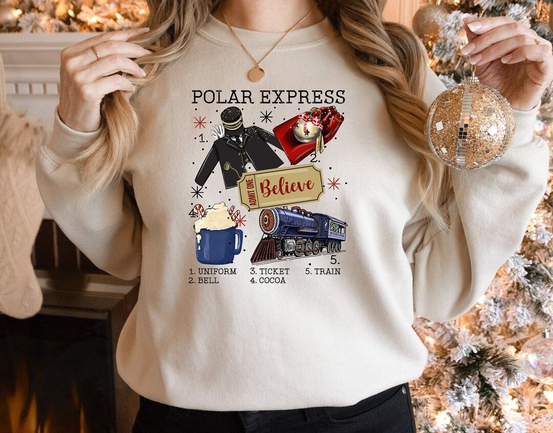 Believe Polar Express Sweatshirt Believe Christmas Shirt - Etsy | Etsy (US)