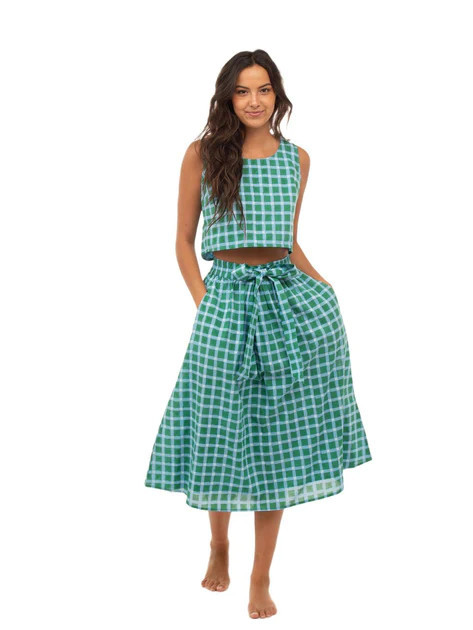 The Wallis 2-Piece Set | Blue Check | Beau & Ro