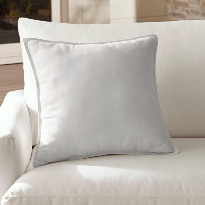 Sunbrella ® White Sand 20" Sq. Outdoor Pillow | Crate & Barrel