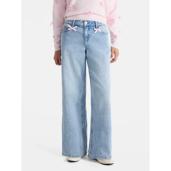 No Boundaries Bow Jeans, 30'' Inseam, Women's | Walmart (US)
