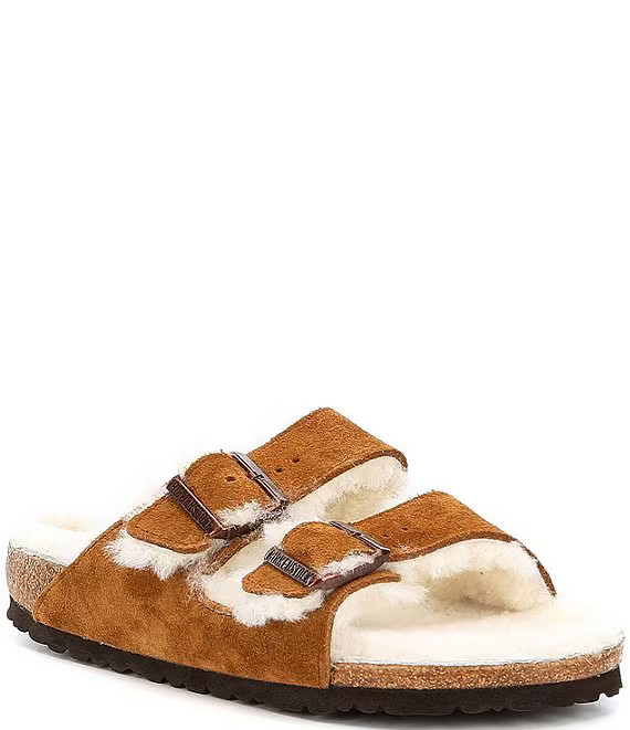 Women's Arizona Suede Shearling Sandals | Dillards