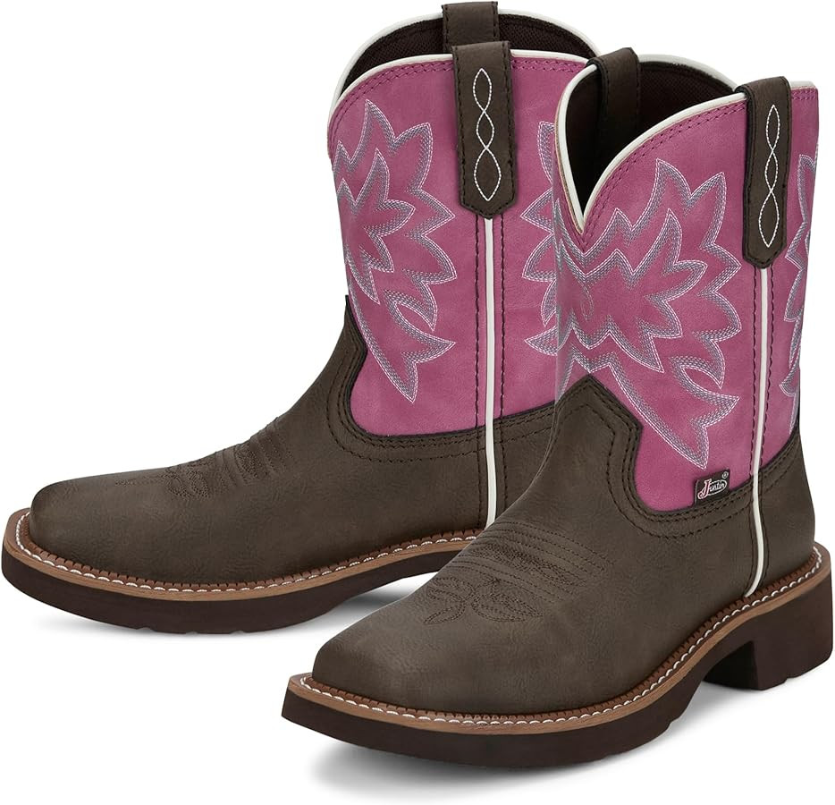 Justin Sunny 8” Cowboy Boots for Women - Gypsy Collection - Leather Women’s Cowgirl Boots wit... | Amazon (US)