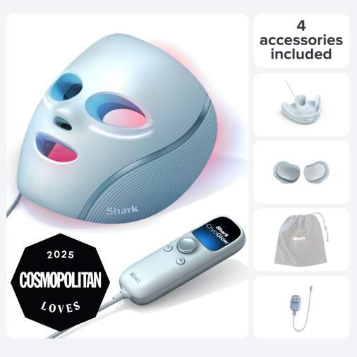 Shark™ CryoGlow™ Red Blue & Infrared iQLED Face Mask & Under Eye Cooling w/ Charging Stand (B... | Shark Clean US