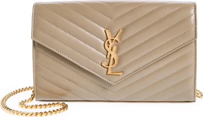 Matelassé Leather Wallet on a Chain | Nordstrom