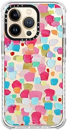 CASETiFY Ultra Impact Case for iPhone 13 Pro - Magenta Confetti - Clear Frost | Amazon (US)