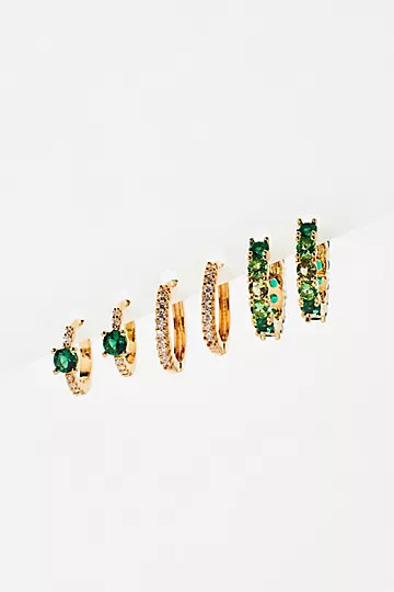 Set of Three Birthstone Hoop Earrings | Anthropologie (US)
