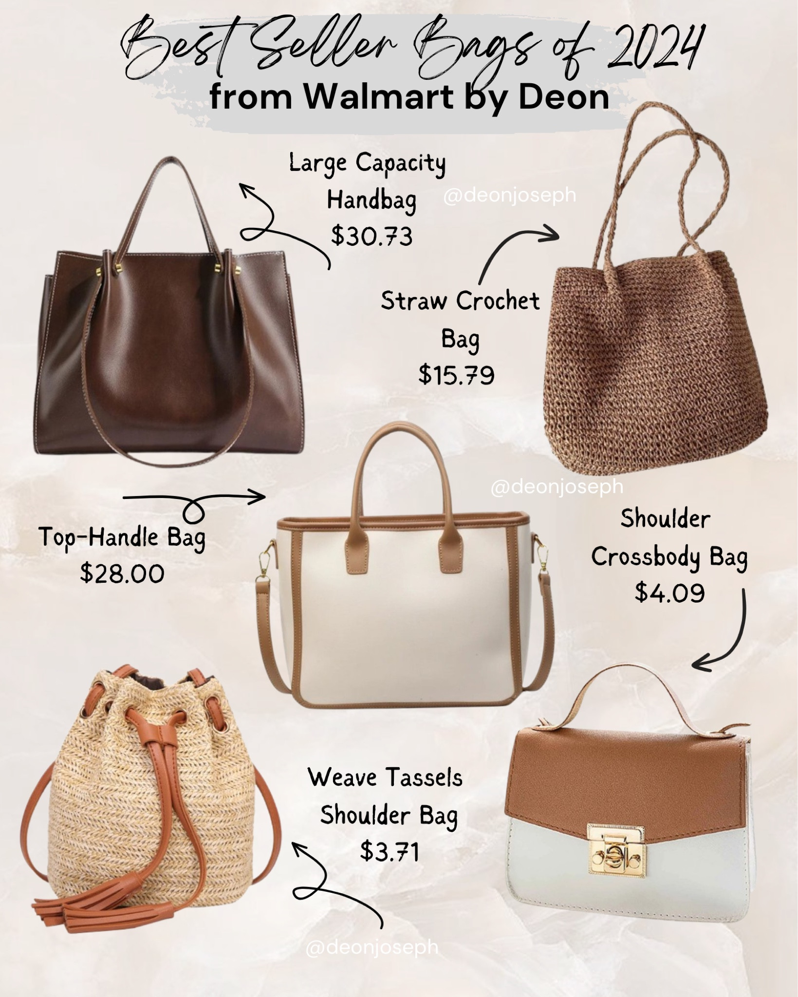 Check out these best seller bags of 2024 from Walmart. 

#LTKSeasonal #LTKItBag #LTKSaleAlert