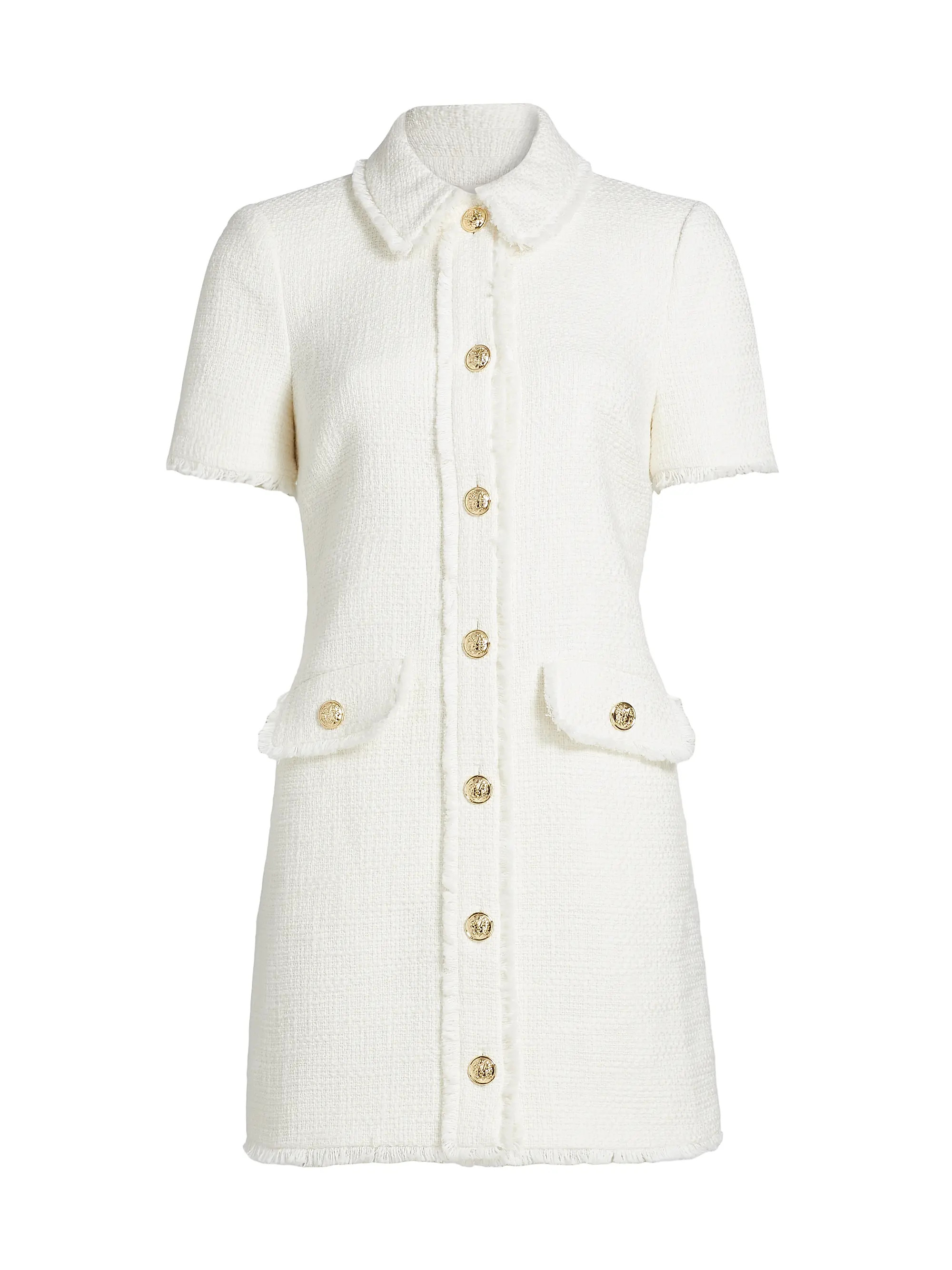 Pammy Cotton Tweed A-Line Minidress | Saks Fifth Avenue
