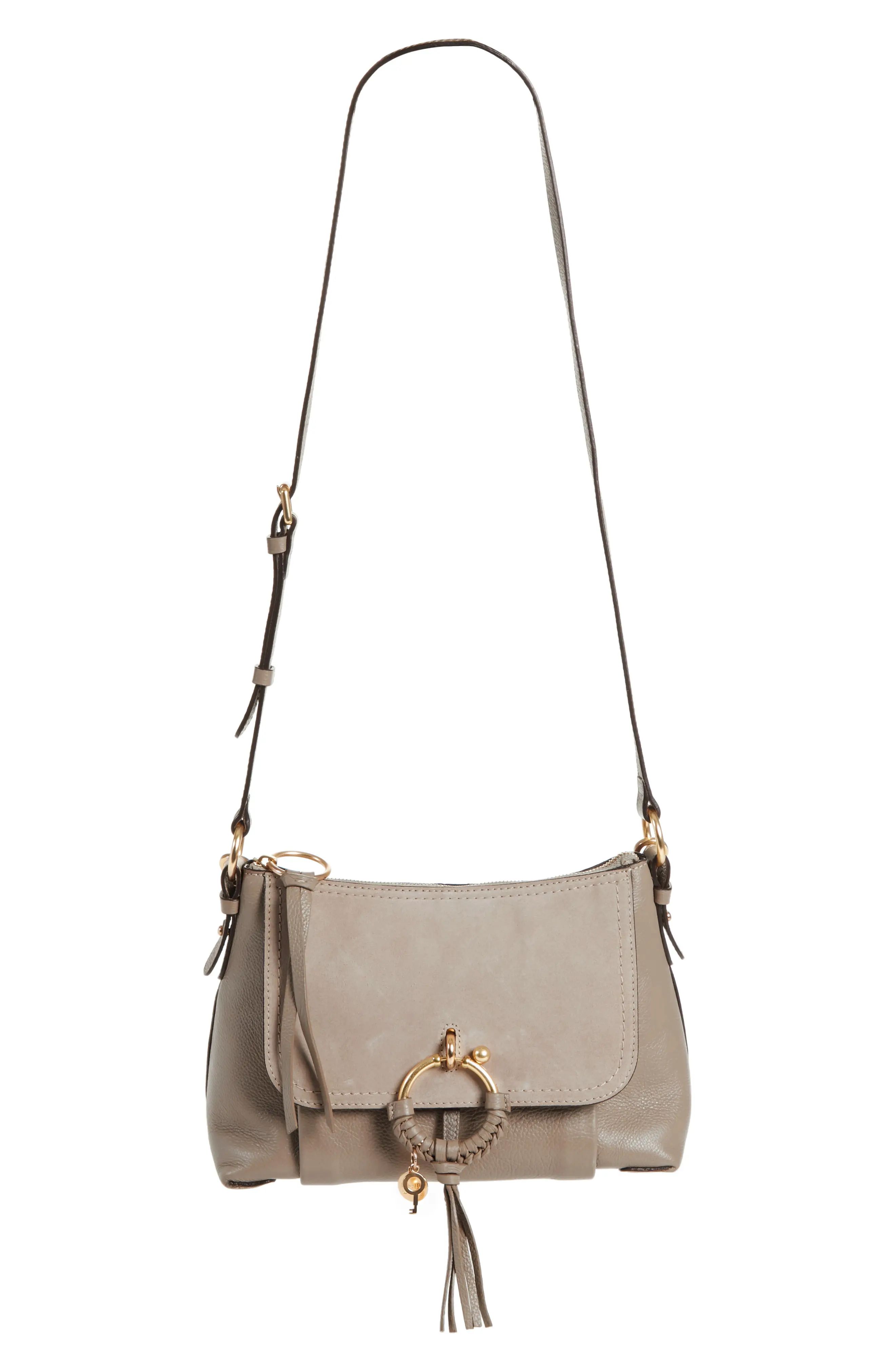 See By Chloe Small Joan Suede & Leather Crossbody Bag - Grey | Nordstrom