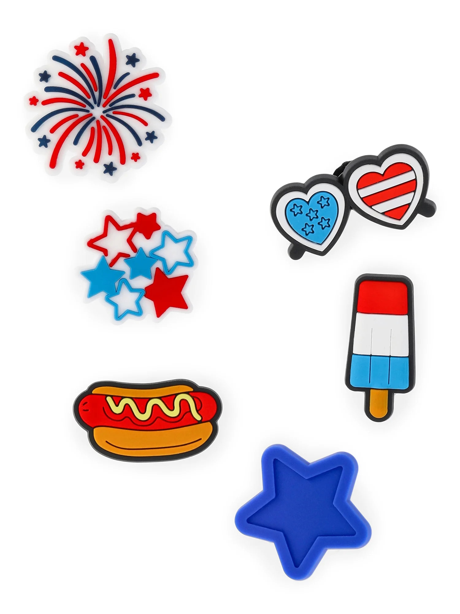 Time and Tru Women's EVA Fashion Tote Bag Charms 6-Pack, Americana Style | Walmart (US)