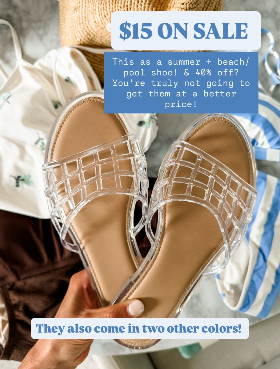 These jelly slides are the perfect pool shoe! So great for everyday wear too since they go with any outfit!

Loverly Grey, sale alert, Target find, jelly sandals

#LTKSaleAlert