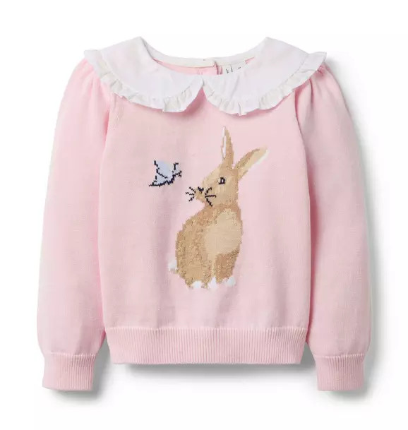 Bunny Ruffle Collar Sweater | Janie and Jack