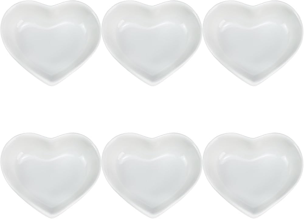 Gaolinci Heart-Shaped Multipurpose Ceramic Sauce Dish Seasoning Dishes Sushi Dipping Bowl Appetiz... | Amazon (US)
