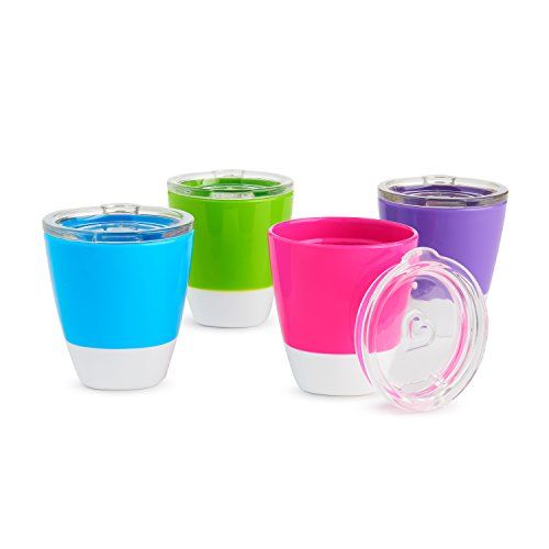 Munchkin Splash 4 Piece Toddler Cups with Training Lids, 7 Ounce | Amazon (US)
