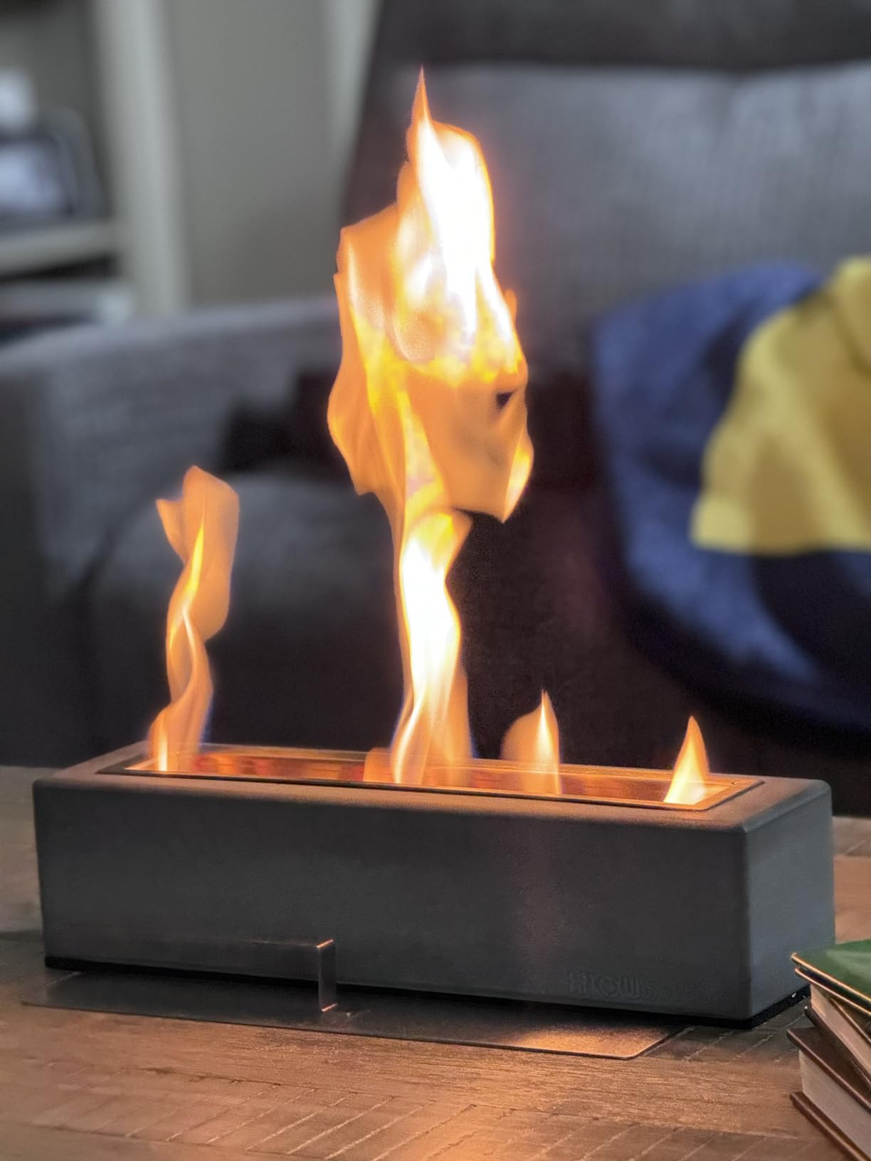 Tabletop Fire Pit - Concrete Outdoor & Indoor Fire Pit Tabletop, Smores Maker Kit, Table Top Firepit, Small Portable Mini Indoor Fireplace | Amazon (US)