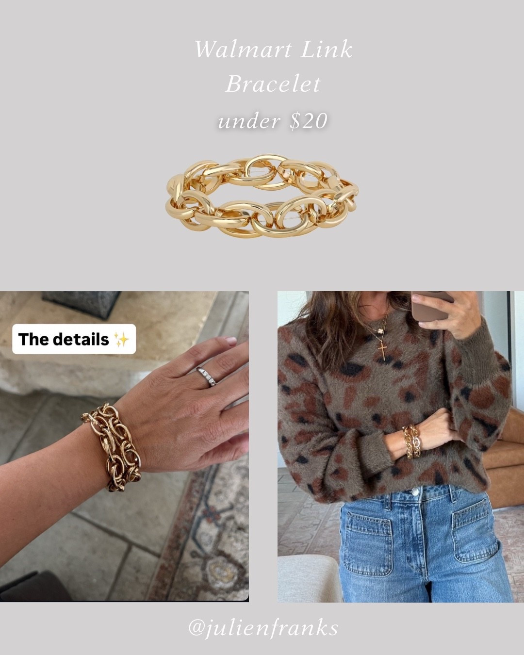 Absolutely in love with this chain link bracelet from Walmart! Such a great staple piece and only $14!

#LTKSeasonal #LTKFindsUnder50