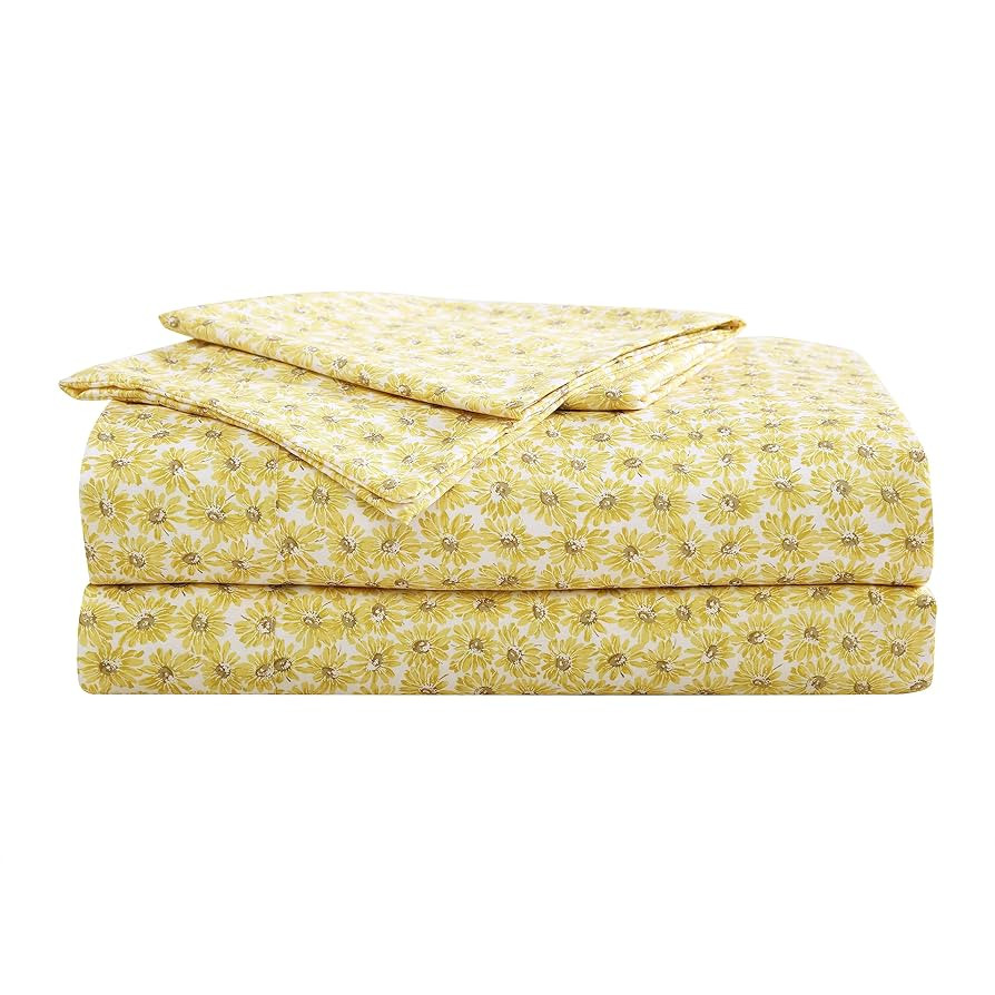 Betsey Johnson - Queen Bed Sheets, Soft & Lightweight Bedding, Fade & Wrinkle Resistant (Sunflowe... | Amazon (US)