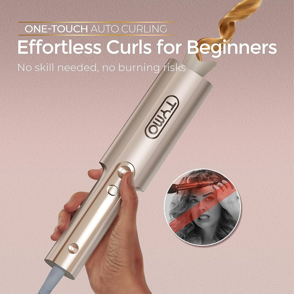 TYMO CurlPro Plus Automatic Rotating Curling Iron - Upgraded Long Barrel Curling Wand for Long Ha... | Amazon (US)