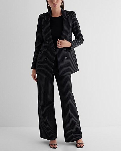 Editor Studio Stretch Twill Mid Rise Pinstripe Trouser Pant | Express