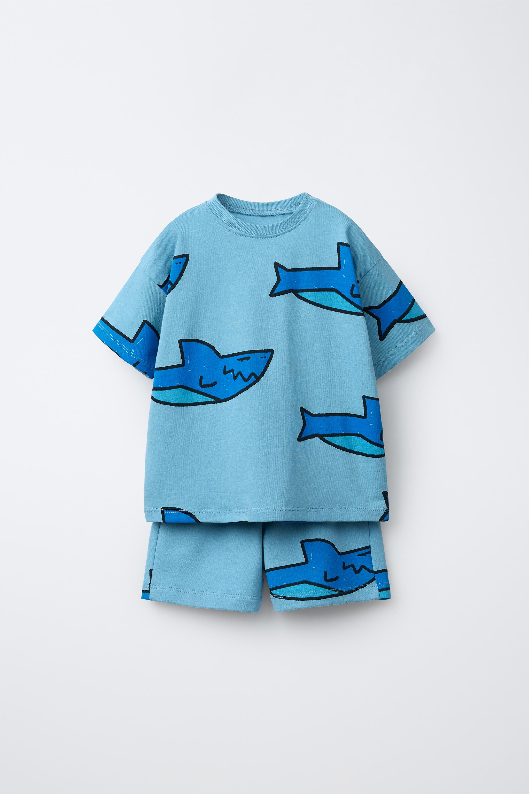 SHARK PRINT T-SHIRT AND BERMUDA SET | Zara US