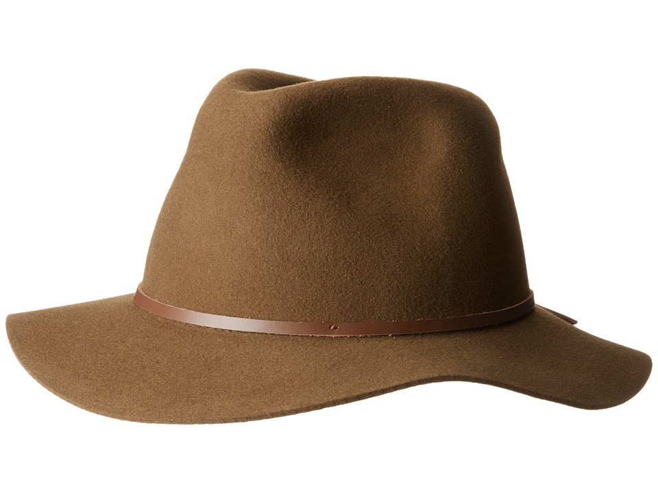 Brixton Wesley Fedora (Olive/Light Brown) Traditional Hats | Zappos