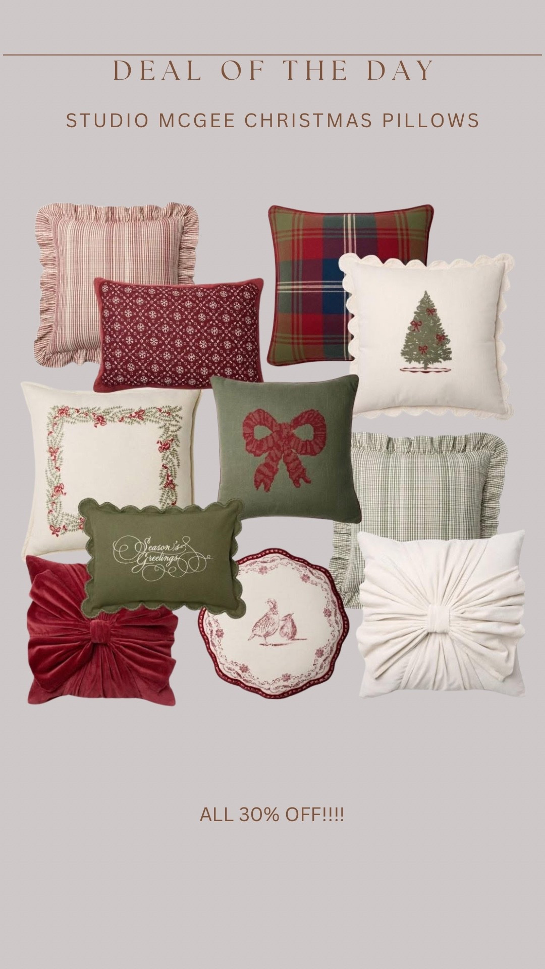 Omg!!! Viral new studio McGee pillows are 30% off right now!! 😍🚨🤯 major PB, Ralph Lauren vibes! Will sellout! 

#LTKHoliday #LTKHome #LTKSeasonal