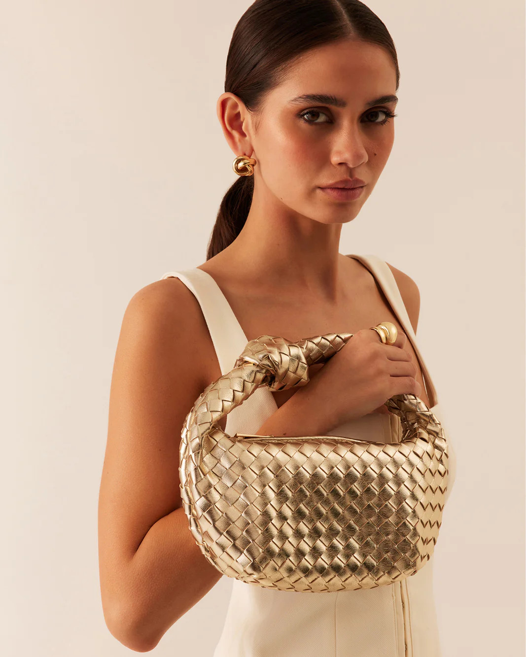 KERI HANDLE BAG - GOLD METALLIC | Billini (US)