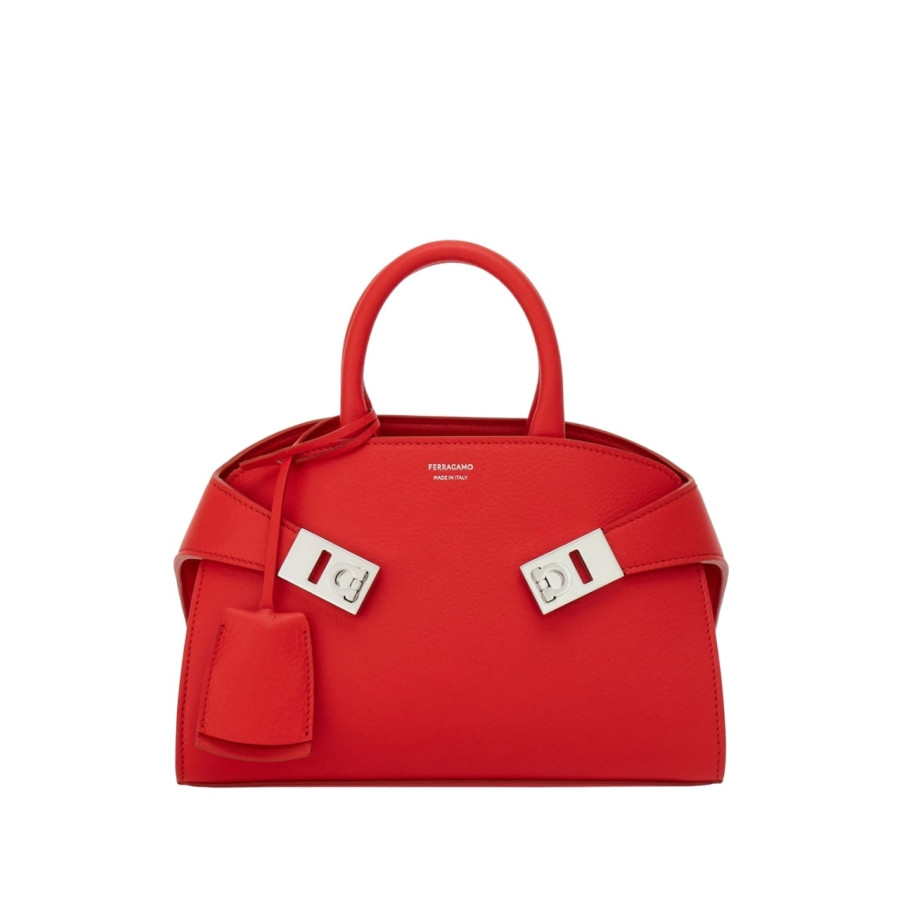 Ferragamo Mini Hug Leather Handbag In Red | Jomashop.com & JomaDeals.com