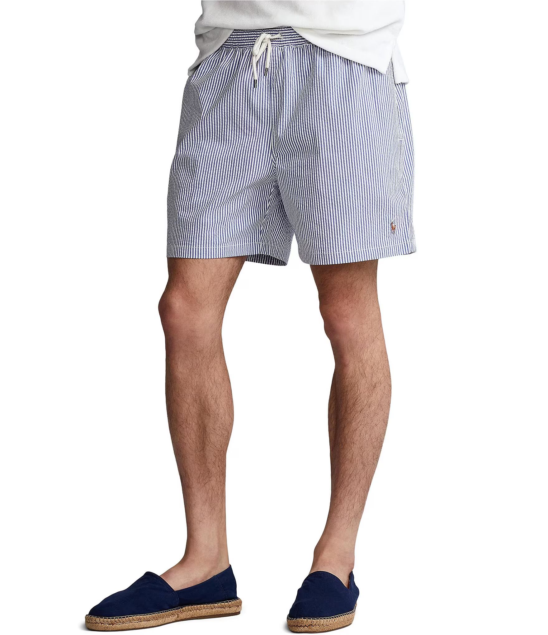 5.75" Inseam Traveler Seersucker Swim Trunks | Dillard's