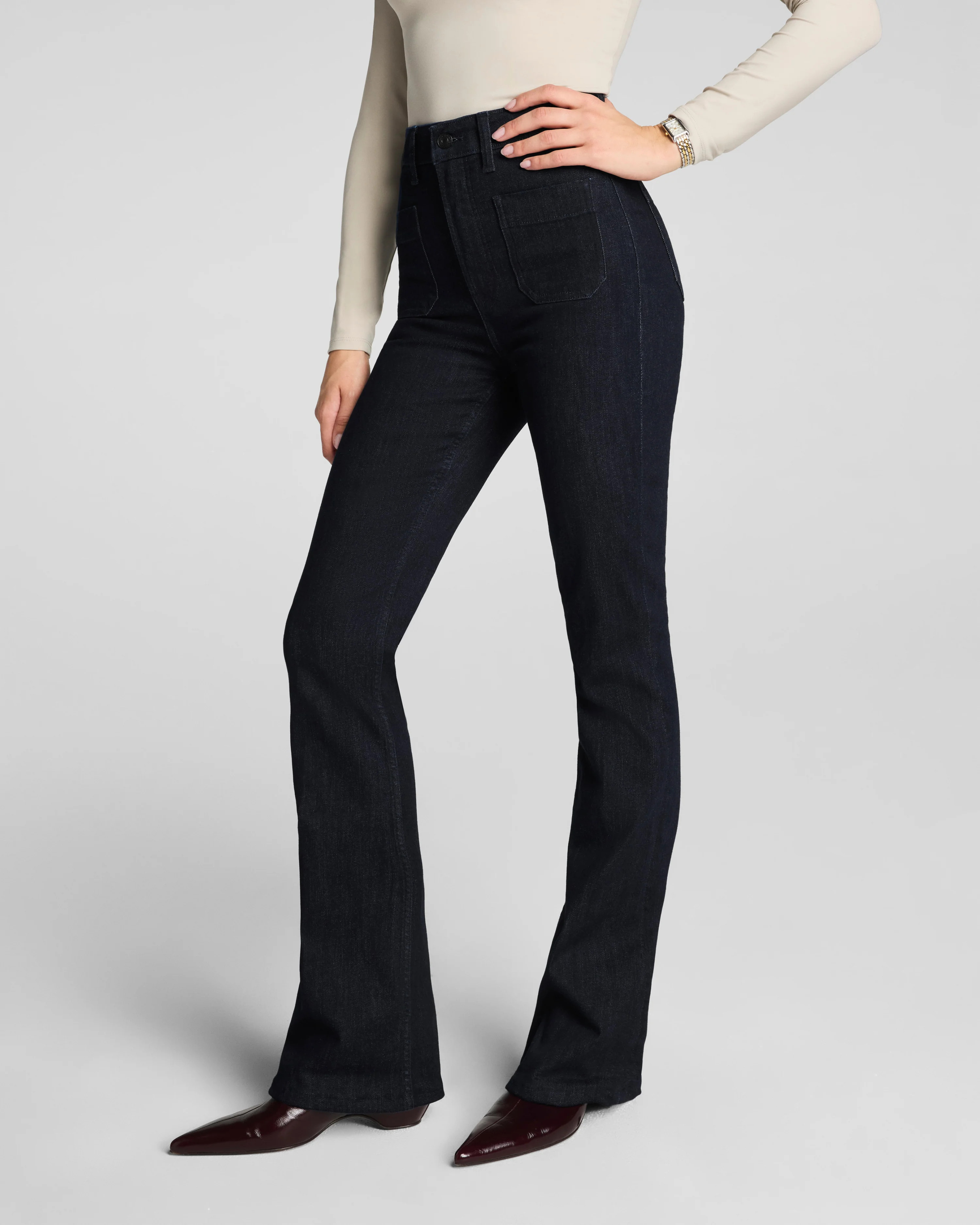 SPANXsculpt™ ReDefineFlare Jeans with Patch Pockets | Spanx