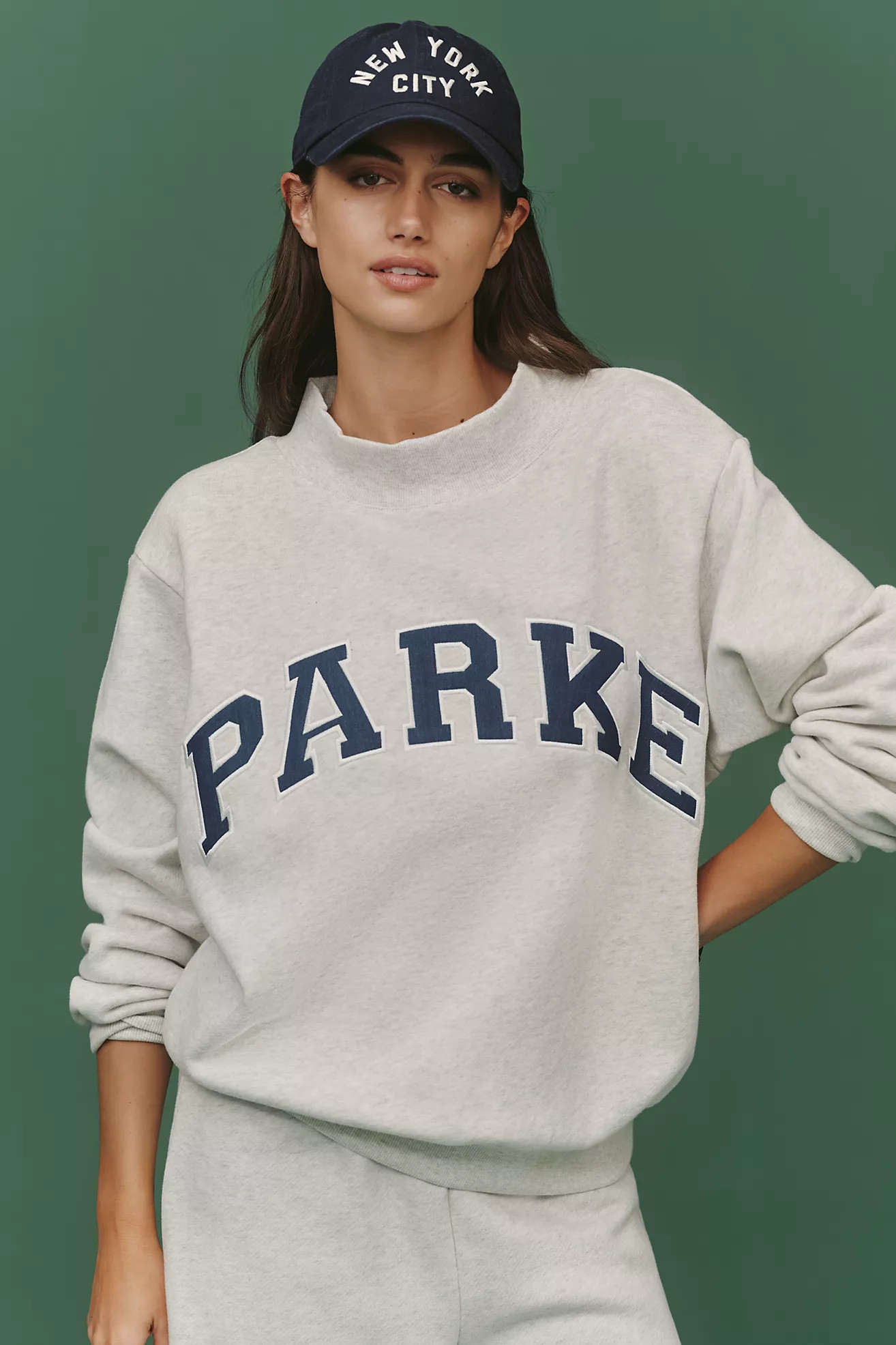 PARKE Varsity Mock-Neck Sweatshirt | Anthropologie (US)
