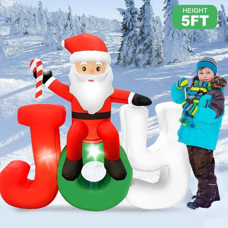 GVDV 7ft Long Christmas Inflatables, Santa Claus Xmas Blow-up with LED Lights, Christmas Decorati... | Walmart (US)