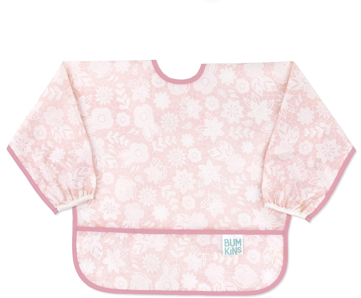 Bumkins Sleeved Bib Baby Bib, Toddler Bib, Smock, Waterproof Fabric, Fits Ages 6-24 Months | Amazon (US)