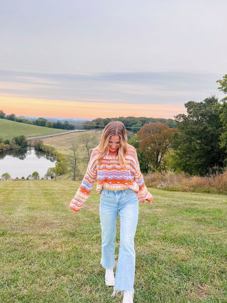 colorful amazon sweater🧡 wearing a size small! 

#LTKfindsunder50 #LTKstyletip
