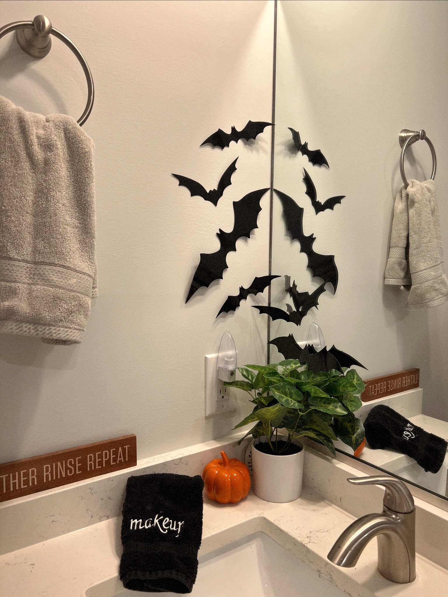 Guest bathroom  Halloween decor 

#LTKunder50 #LTKstyletip #LTKHalloween