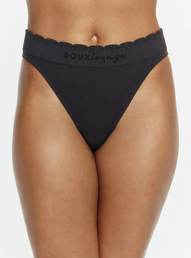 Ribbed Seamless Scallop Thong | Boux Avenue | Boux Avenue (UK)
