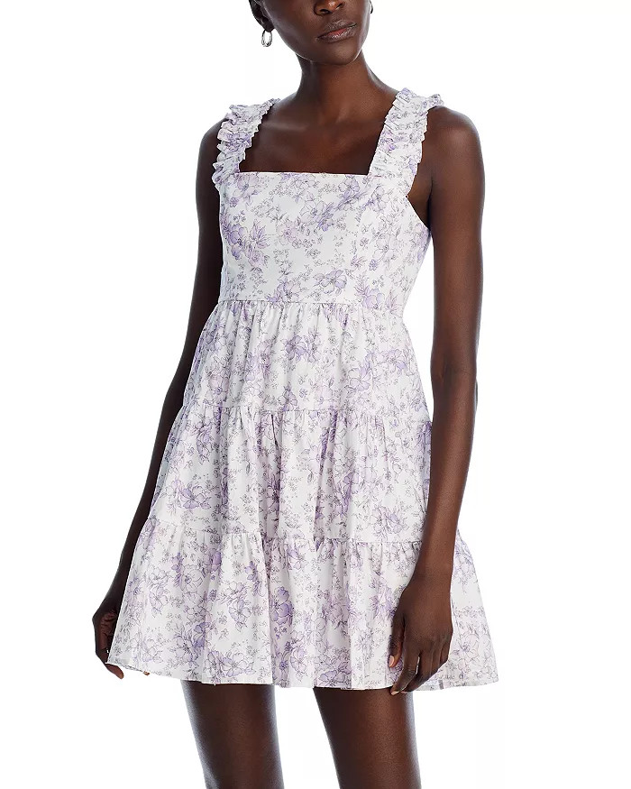 AQUA Ruffle Strap Tiered Mini Dress Back to results -  Women - Bloomingdale's | Bloomingdale's (US)