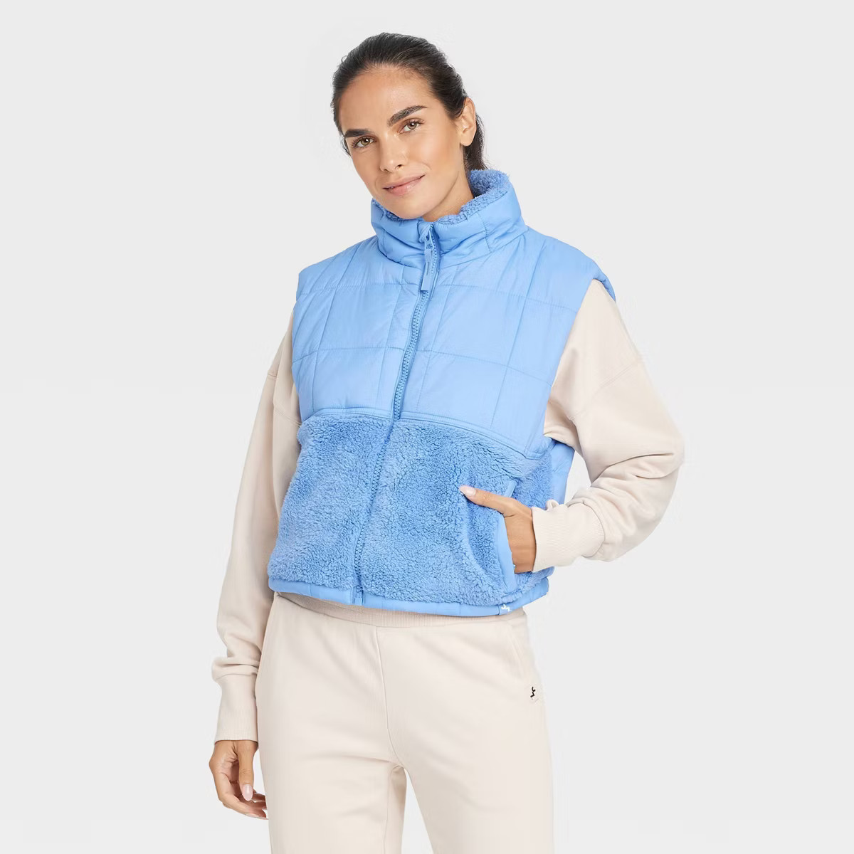 Women's High Pile and Quilted Vest - JoyLab™ | Target