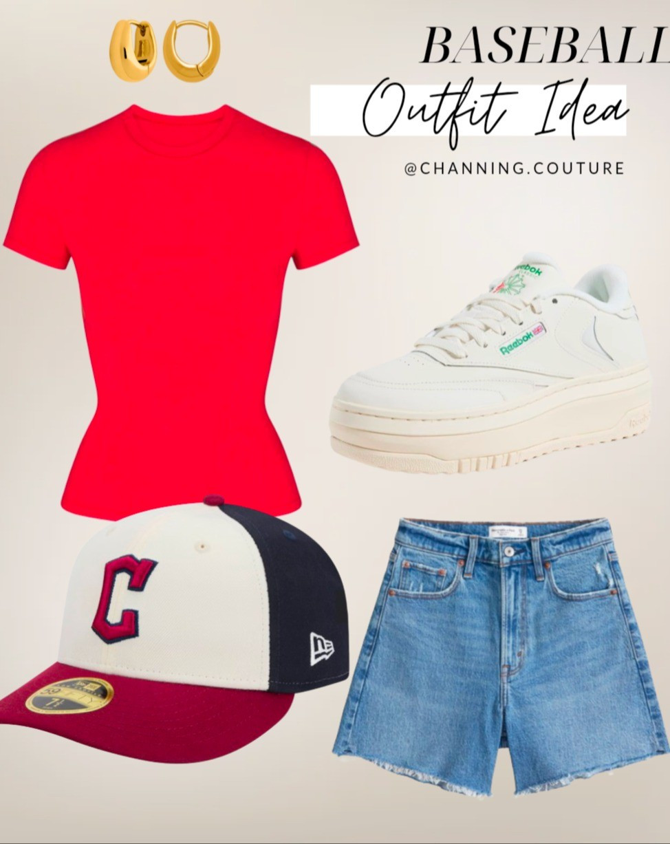 A simple cute outfit to wear to an MLB game! Change up what colors depending on your team #clevelandguardians #baseballoutfot 

#LTKMidsize