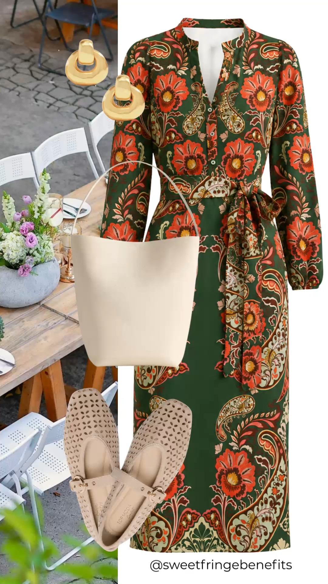 This floral midi dress is a beautiful choice for fall! The rich green print, flattering tie waist, and effortless silhouette make it perfect for everything from brunch to church, vacation, or dinner out.

💡 LTK MADE EASY
❤️ Heart = Support my posts!
🔖 Save = Get sale & restock alerts
📋 Lists = Keep favorites organized
📲 Share = Send lists and products to a friend. Hello, Christmas List!
💬 Comment = Ask me anything about what I'm wearing.:-)

#LTKgrwm #LTKSeasonal #LTKOver40