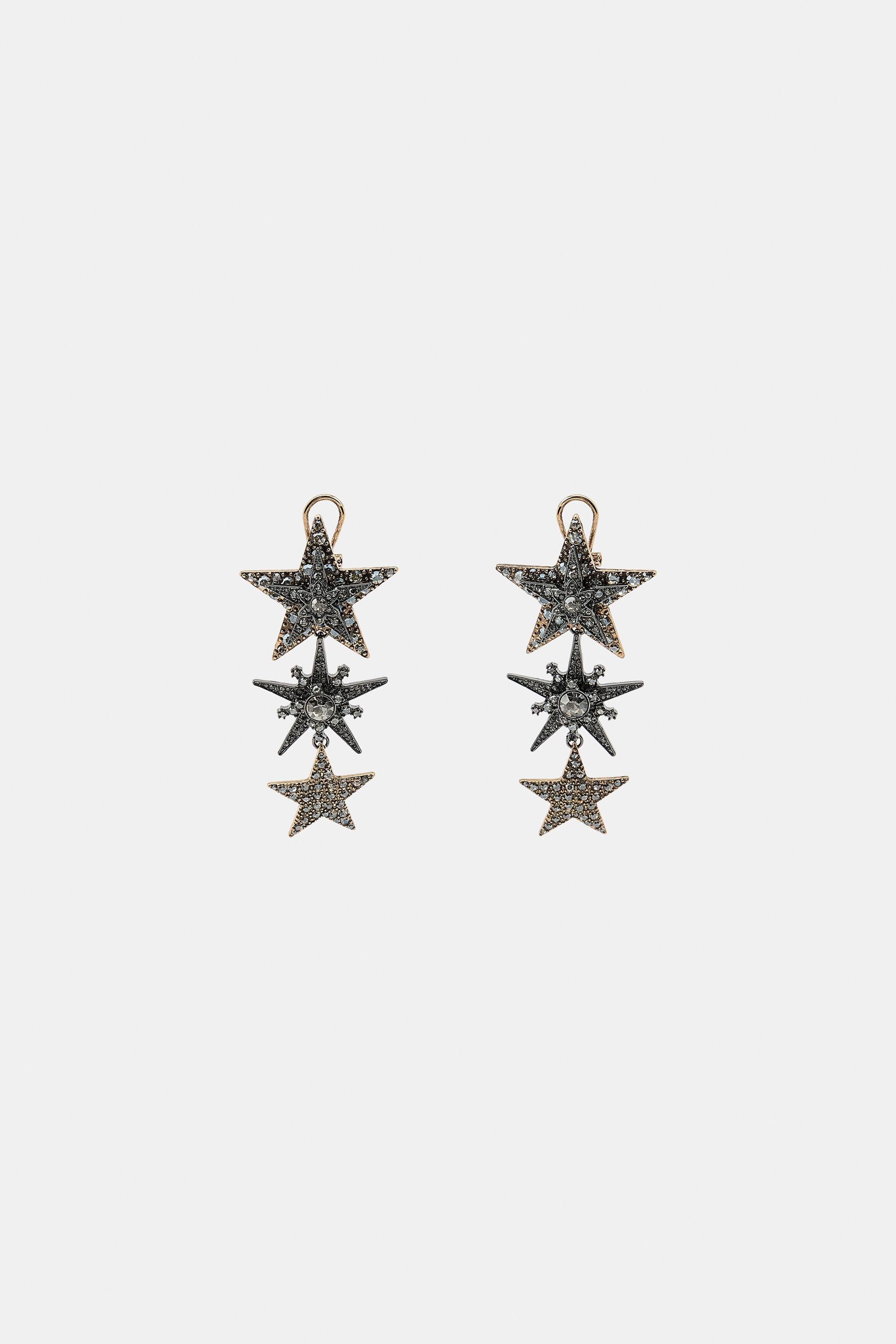 SPARKLY STAR EARRINGS | Zara US