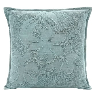 Better Homes & Gardens Sophia Green Embroidered Floral Decorative Throw Pillow, 18" x 18" | Walmart (US)