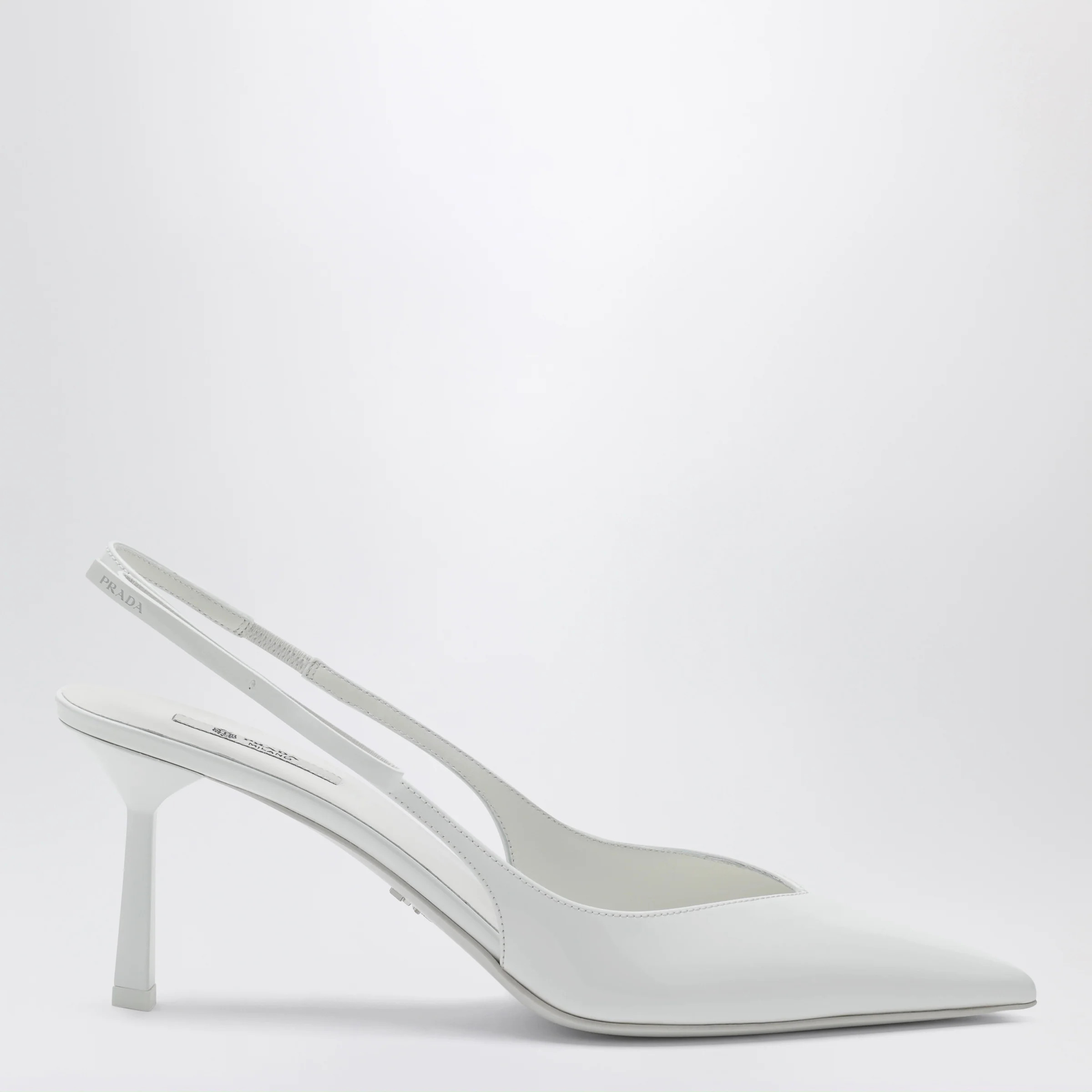 White leather slingback pumps | The Double F