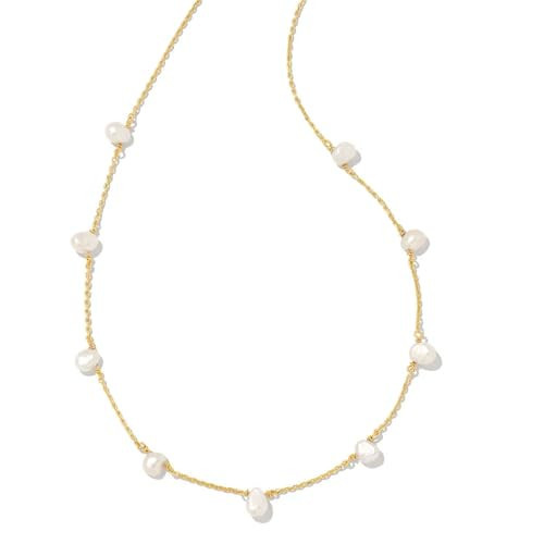 Kendra Scott Leighton 14k Gold-Plated Pearl Strand Necklace in White Pearl, Fashion Jewelry for Women | Amazon (US)